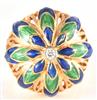 18K Yellow Gold Enamel Ring