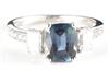 14K White Gold Ring with a 1.95 Carat Blue Sapphire, GIA #6217367897