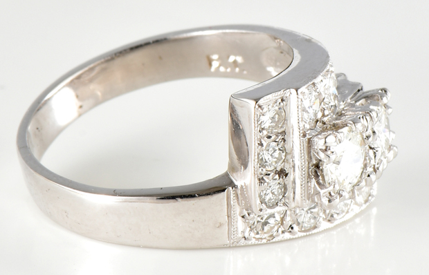 14K White Gold Diamond Ring