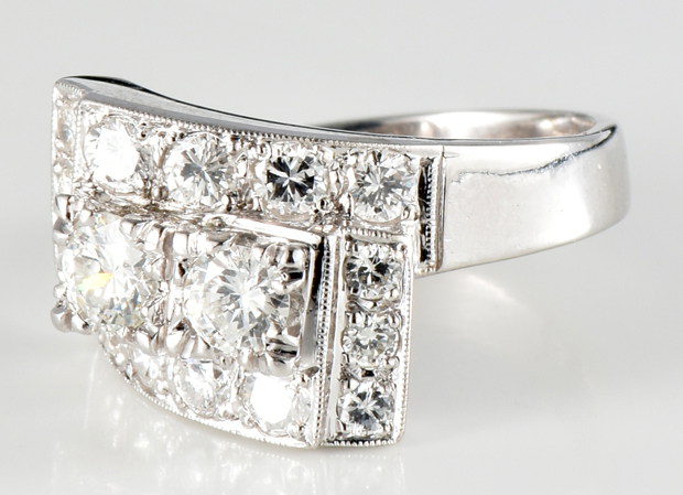 14K White Gold Diamond Ring