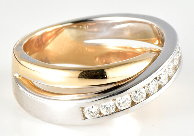 14K Two-Tone Diamond Ring