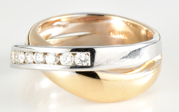 14K Two-Tone Diamond Ring