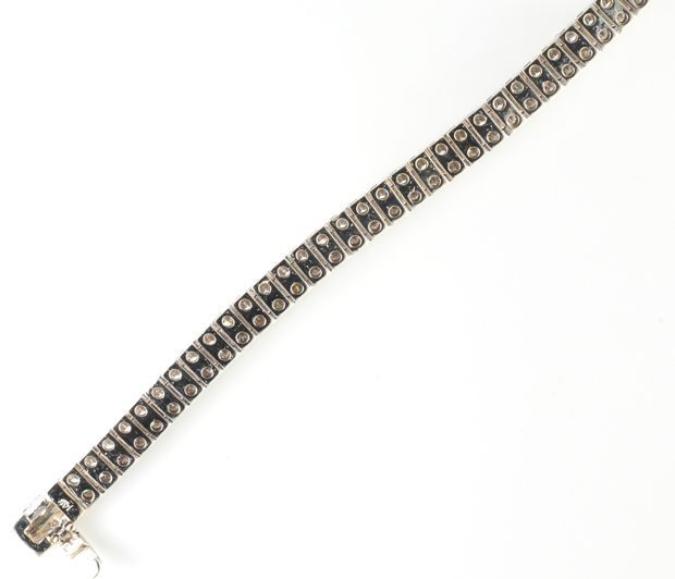 14K White Gold Diamond Bracelet