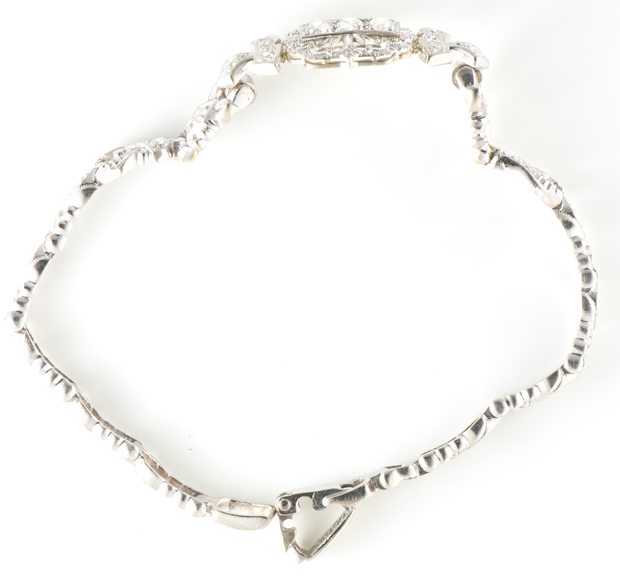 14K White Gold Diamond Bracelet