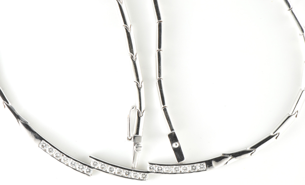18K White Gold Diamond Necklace