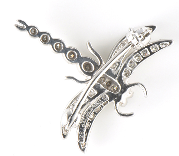Platinum Tiffany and Co. Dragonfly Pin