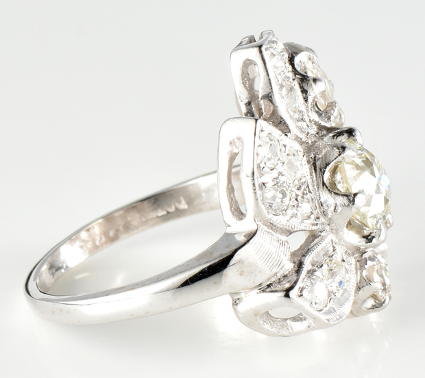 14K White Gold Diamond Ring
