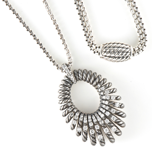 David Yurman Bracelet, Earrings and Necklace 