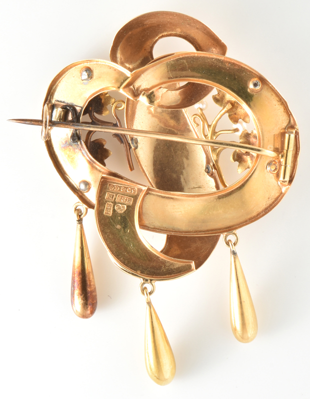 18K Yellow Gold Vintage Pin