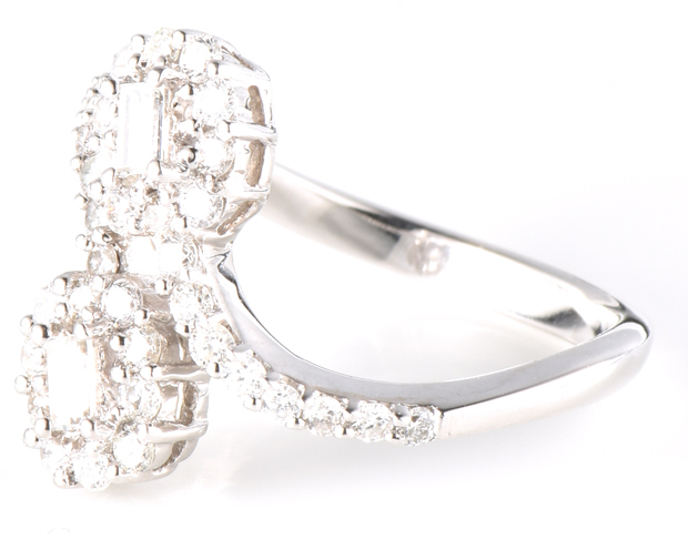 14K White Gold Diamond Ring 