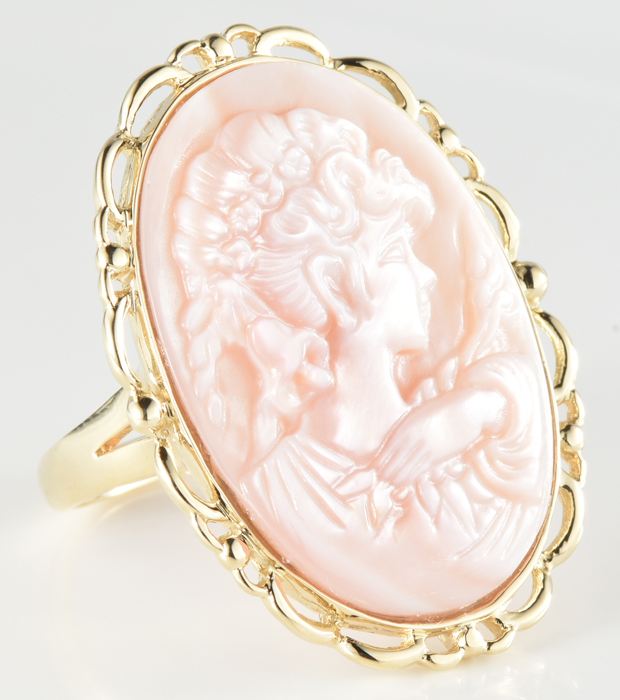 14K Yellow Gold Cameo Ring
