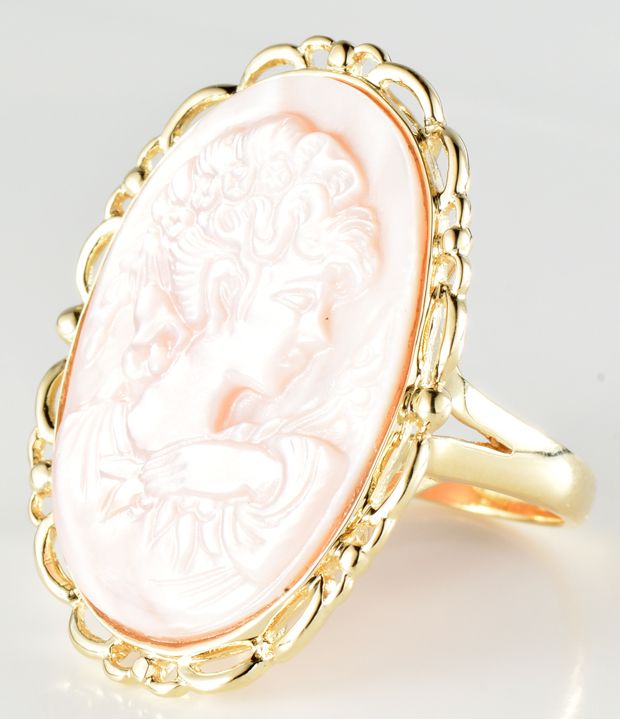 14K Yellow Gold Cameo Ring