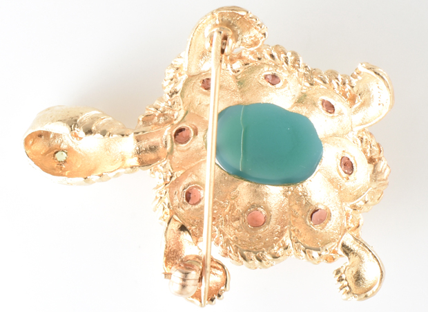 14K Yellow Gold Turtle Pin
