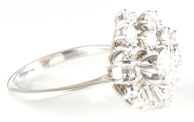 14K White Gold Diamond Ring