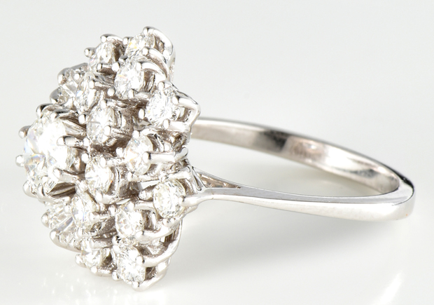 14K White Gold Diamond Ring