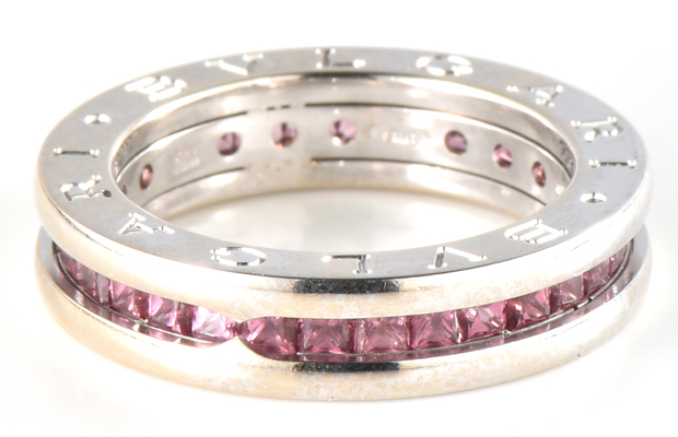 18K White Gold BLVGARI Ring 