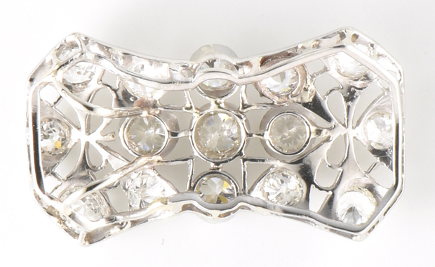 14K White Gold Diamond Pendant