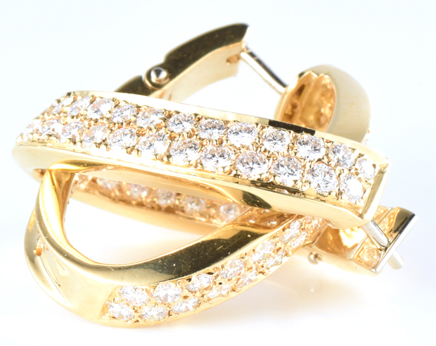 18K Yellow Gold Hoop Earrings