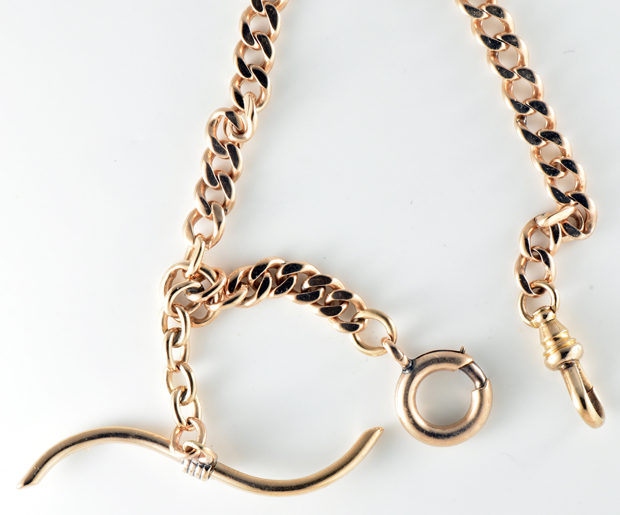 14K Yellow Gold Pocket Watch Chain