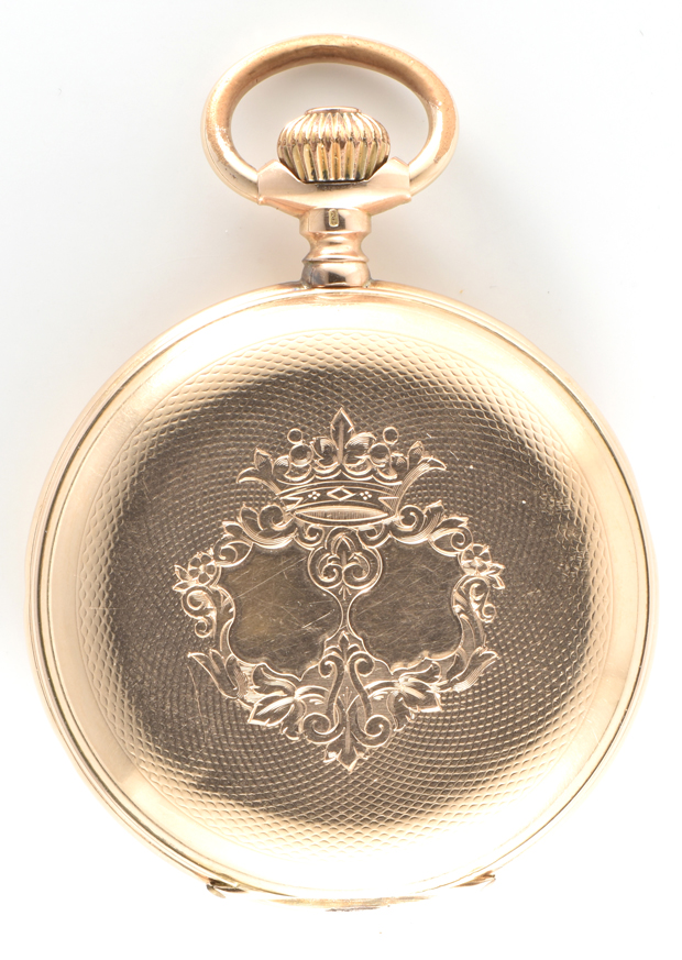14K Yellow Gold Men’s Hunter Case Pocket Watch 