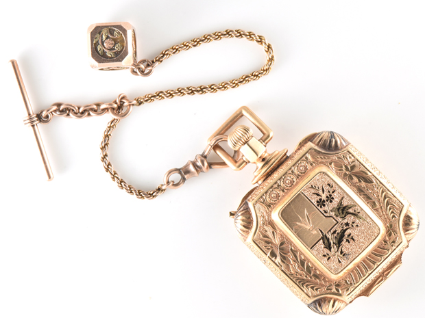 14K Yellow Gold Pocket Watch 