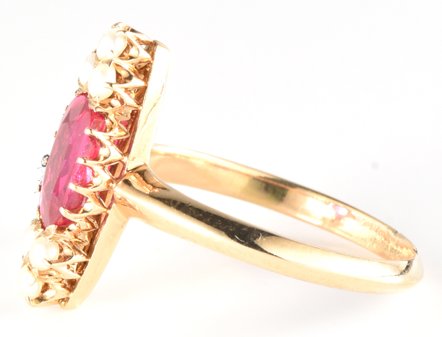 14K Yellow Gold and Pearl Ring