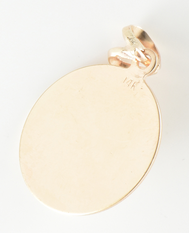 14K Yellow Gold Diamond Flower Pendant