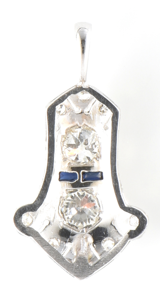 14K White Gold Diamond Pendant