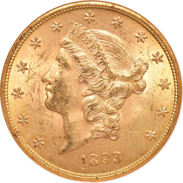 1893 NGC MS-62 (no line), and an 1899-S PCGS MS-62 (green label)
