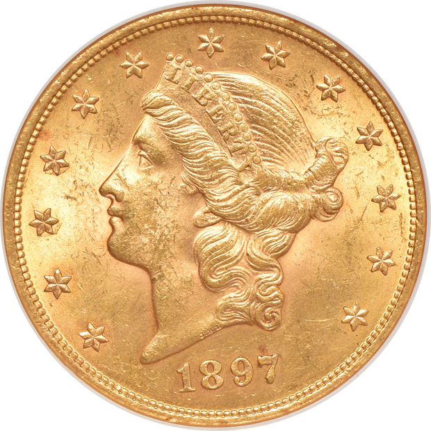 Two 1897 NGC MS-62 (no line)