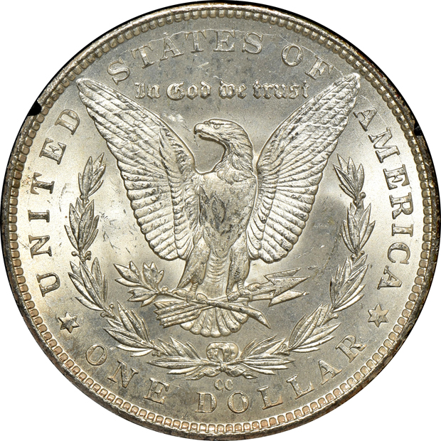 1883-CC GSA MS-65, and an 1884-CC GSA MS-64, both NGC