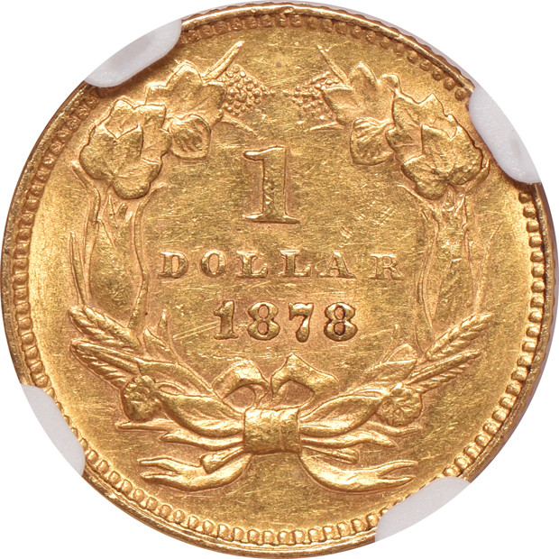 1862 MS-63, and an 1878 AU-58, both NGC