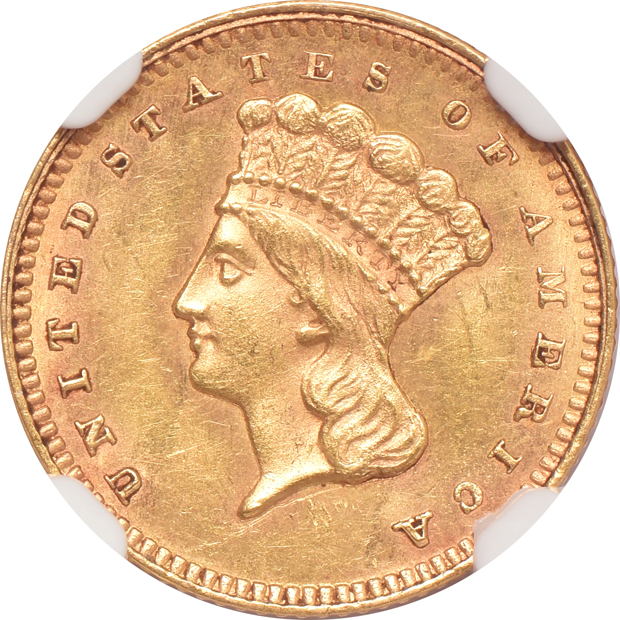 1862 MS-63, and an 1878 AU-58, both NGC