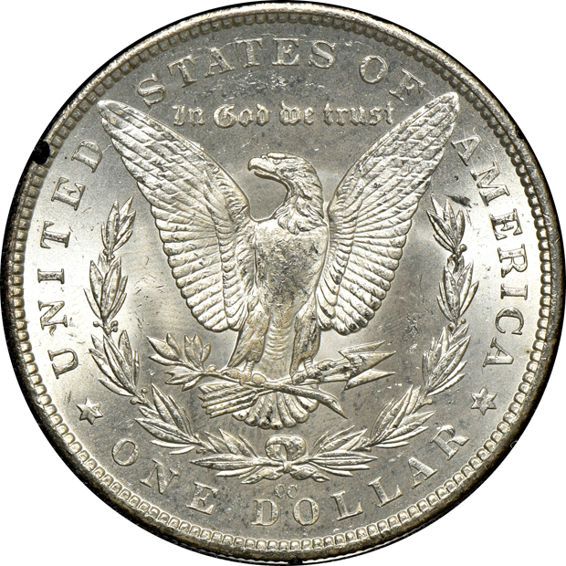 1882-CC MS-65, and an 1883-CC MS-64+, both GSA NGC