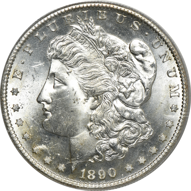 1881-S MS-65, 1890-S MS-64, and an 1891 MS-63, all PCGS (green label)