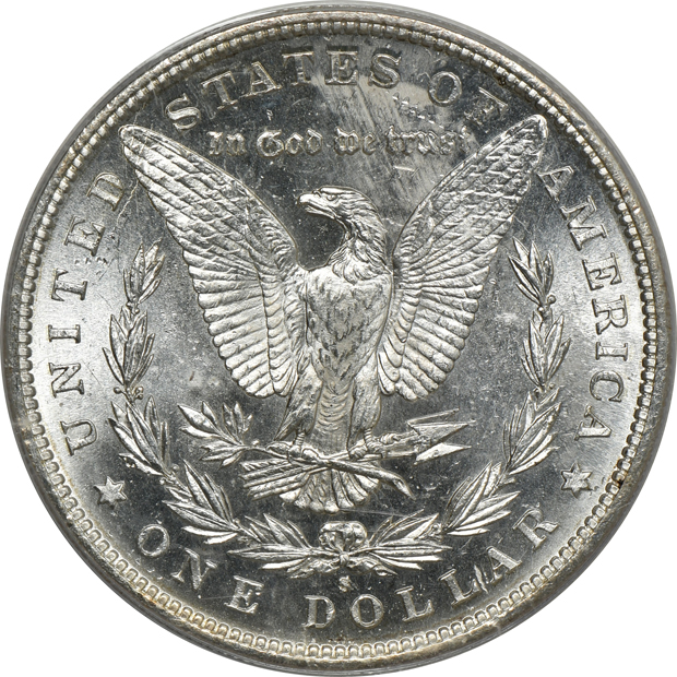 1881-S MS-65, 1890-S MS-64, and an 1891 MS-63, all PCGS (green label)