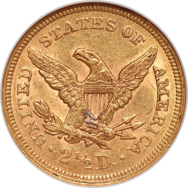 1852 NGC AU-58, 1853 ANACS AU-53, and an 1854 NGC AU-53