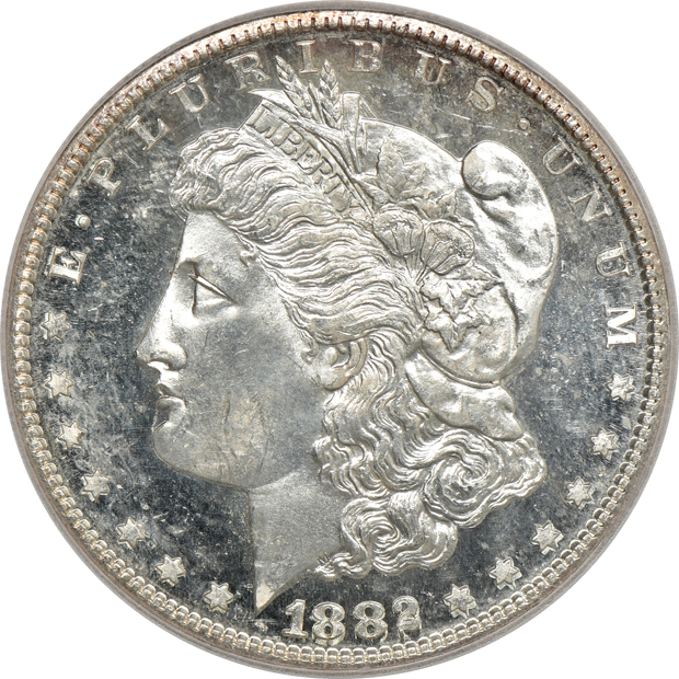 Four Morgan silver dollars in SEGS holders (personal inspection required)