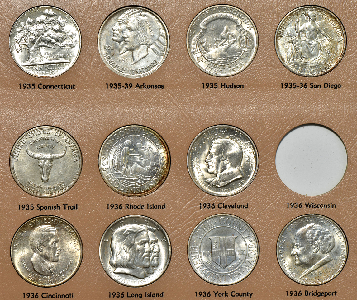 Forty-five different silver commemoratives