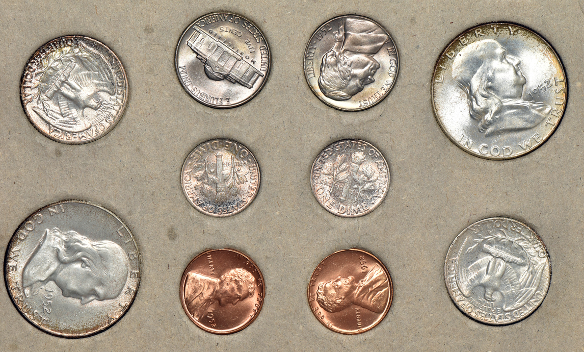 Partial 1951 Mint Set, and a full 1952 Mint Set