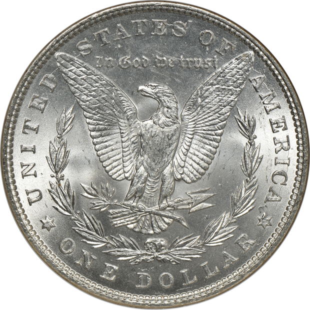 1879-S, 1884, and 1885, all NGC MS-65 CAC
