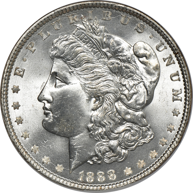1879-S, 1884, and 1885, all NGC MS-65 CAC