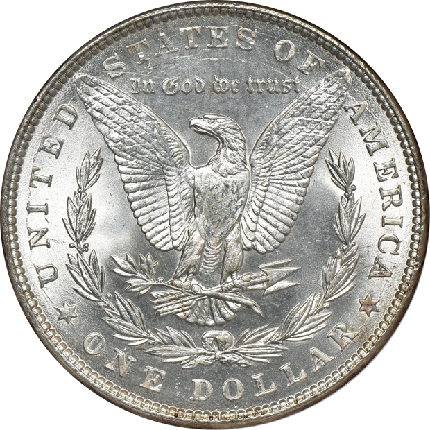 1879-S, 1884, and 1885, all NGC MS-65 CAC