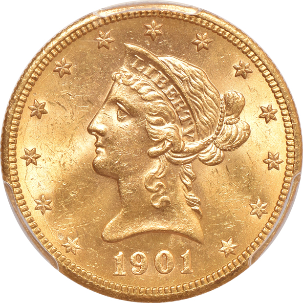Two 1901-S PCGS MS-63 Rough Rider Hoard