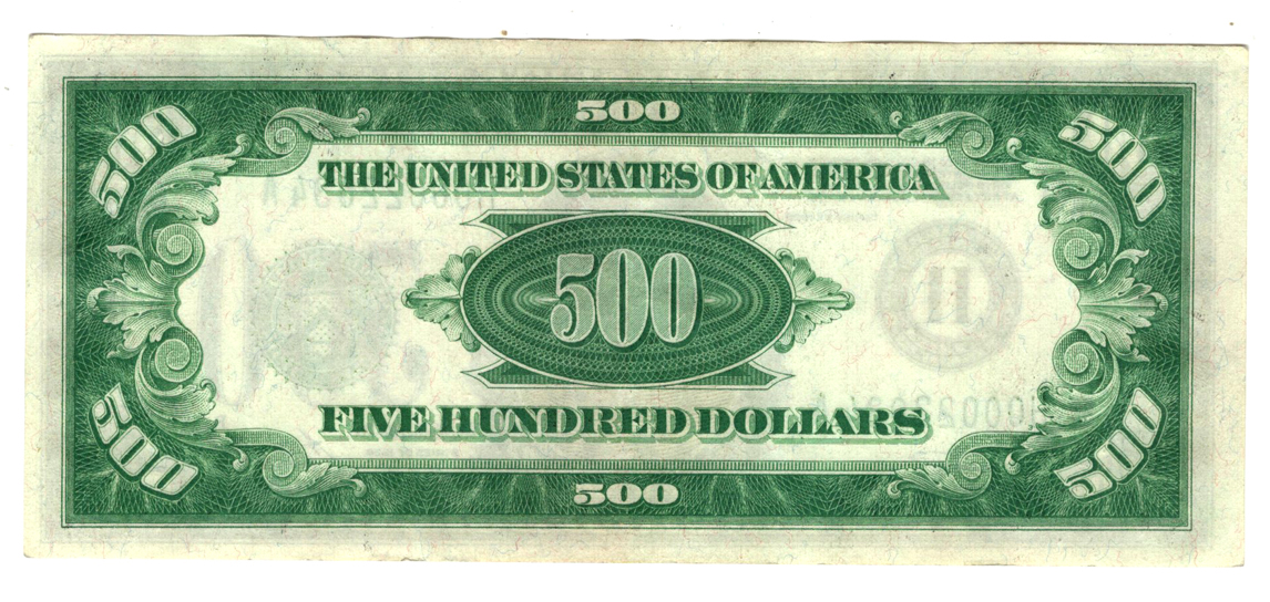1928 $500 St. Louis Fr# 2200-H - AU