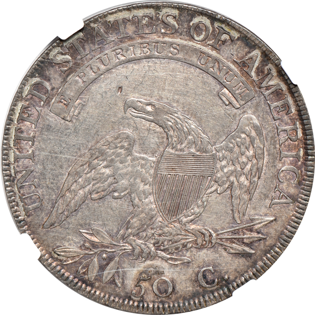 1807 Large Stars, 50/20 O-111a Bearded Goddess NGC AU details/cleaned