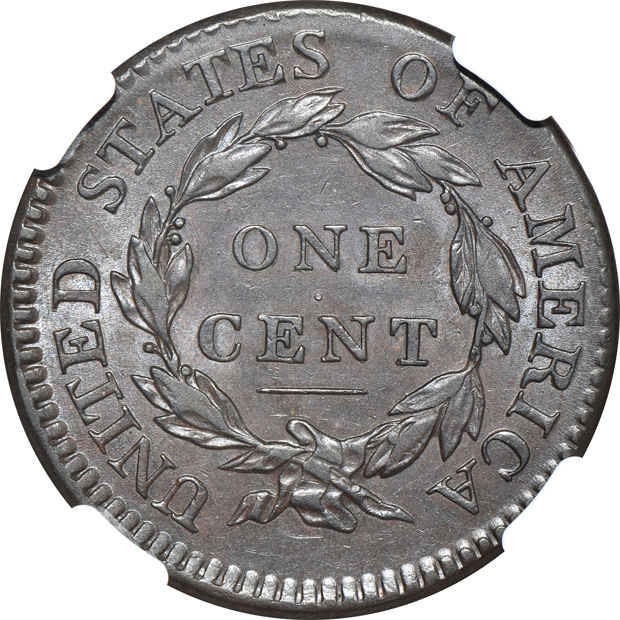 1814 Crosslet 4 S-294 NGC MS-61 BN