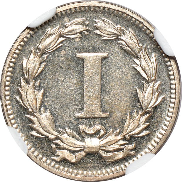1868 cent J-608 NGC PR-64 CAC