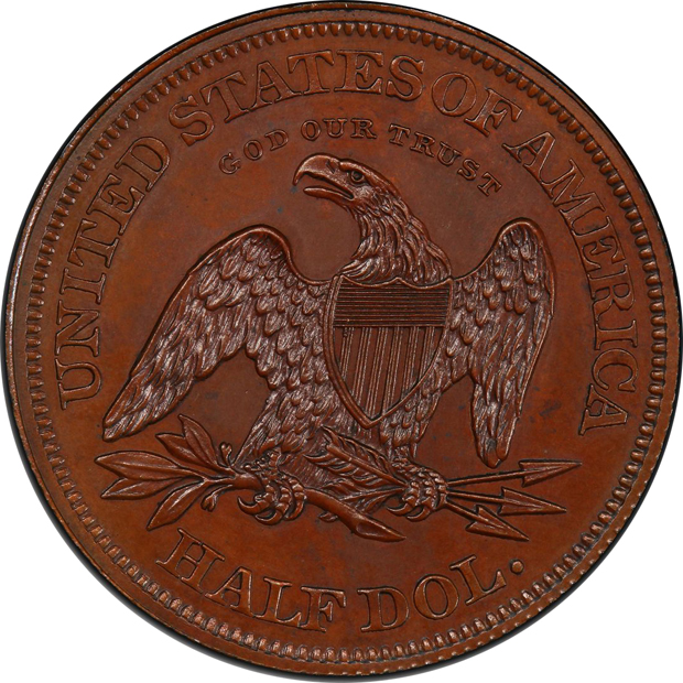 1861 half-dollar J-280 PCGS PR-64BN