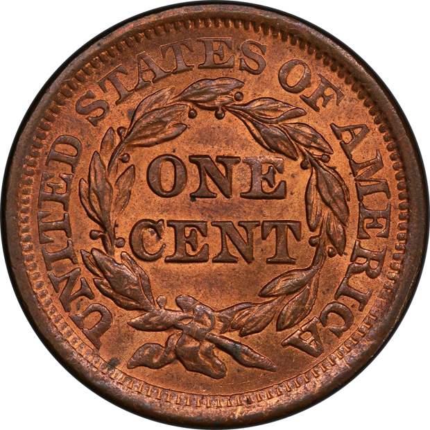 1856 Slanted 5 PCGS MS-64RB